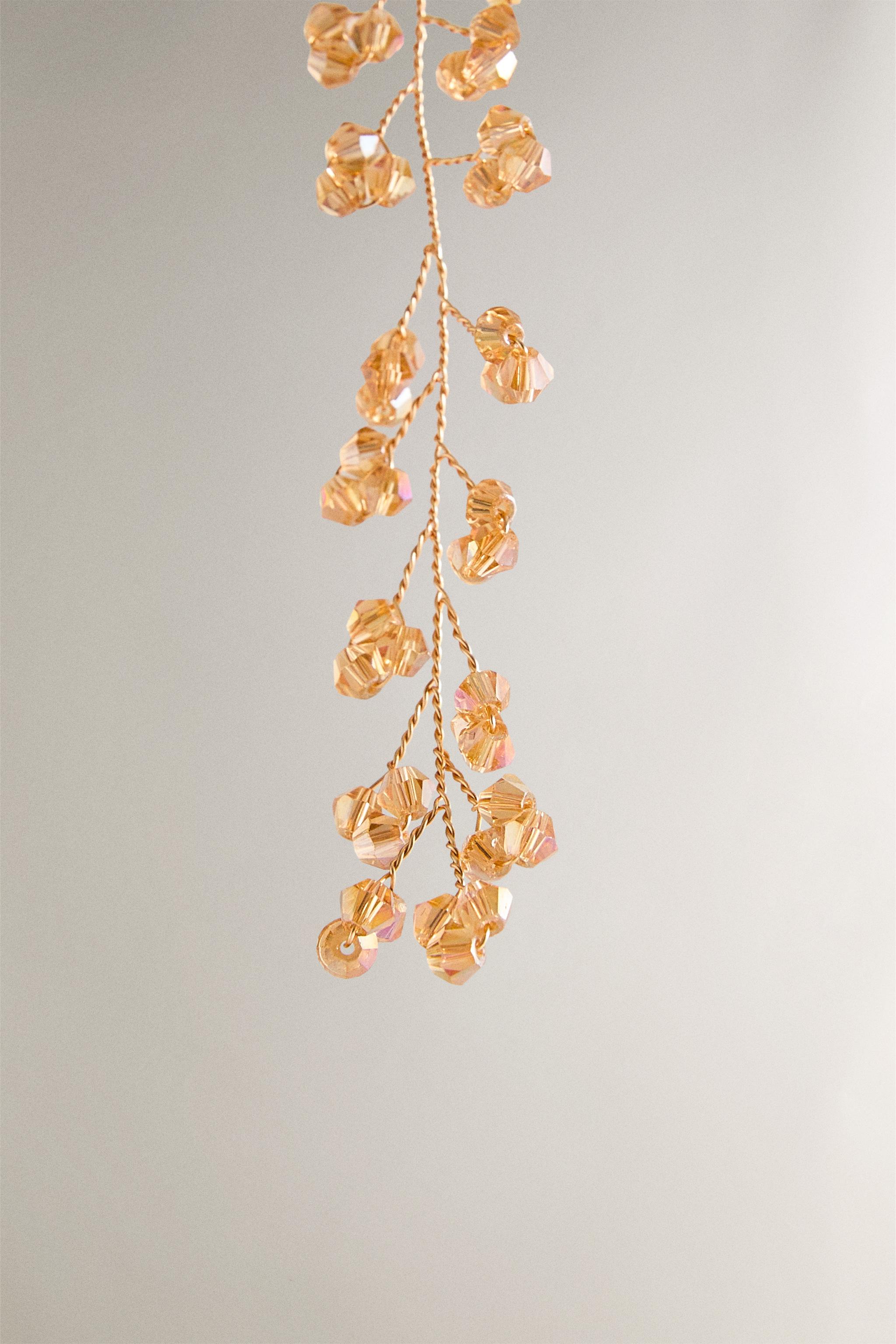 BEADED BRANCH CHRISTMAS TREE ORNAMENT